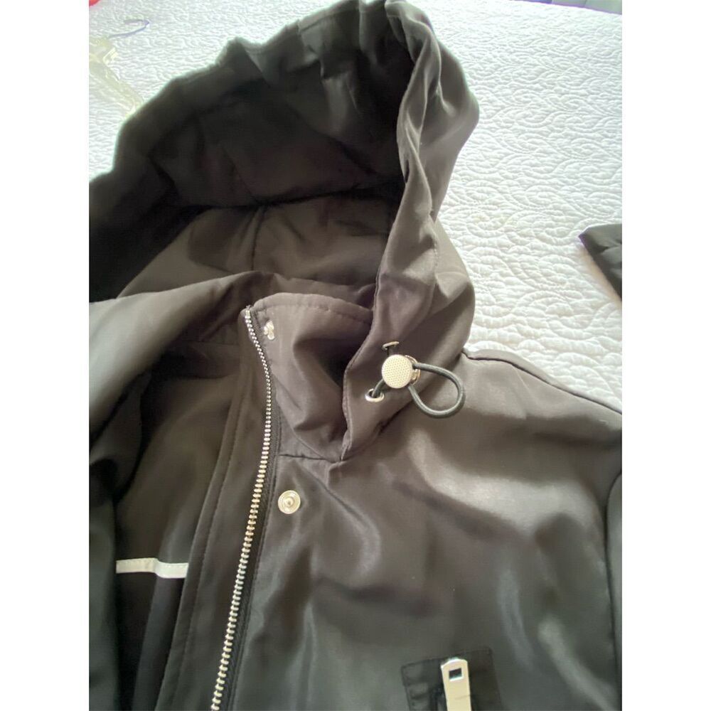Kenneth Cole Hooded Anorak Jacket Black Size S Casual Mid-Length - Picture 7 of 16
